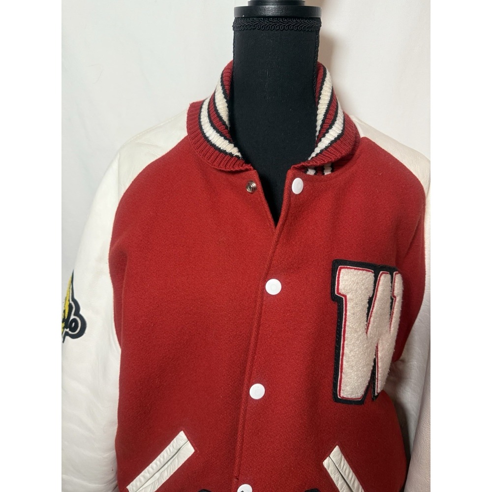 Vintage Coleman Varsity Jacket Wool Leather USA Letterman Sz L - Picture 9 of 16
